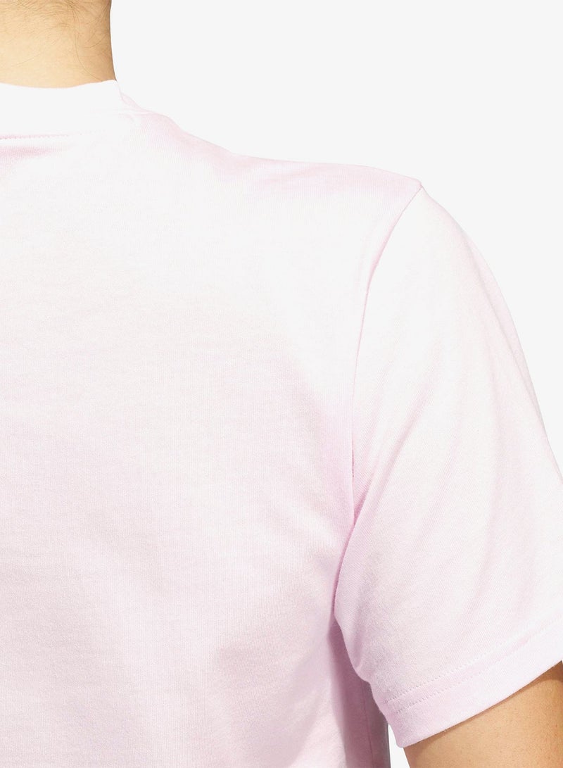 Adidas Textured Gingham Big Logo Graphic T-Shirt - Image 4